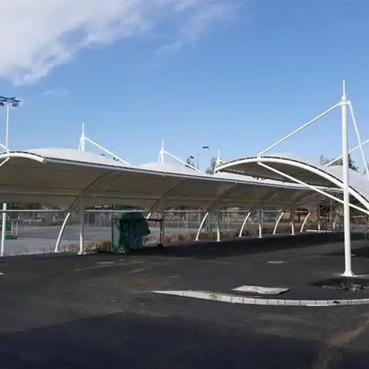 石柱膜结构电动车棚