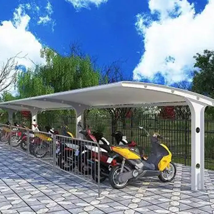 石柱膜结构电动车棚